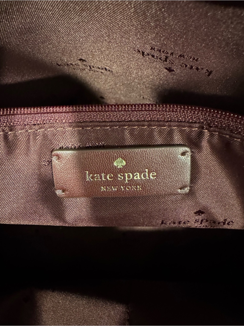kate spade Pink Floral Jacquard Tote with Burgundy Trim - Picture 5 of 6